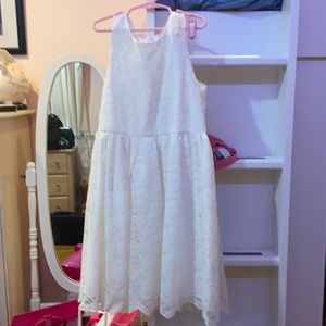 White lace underlined dress